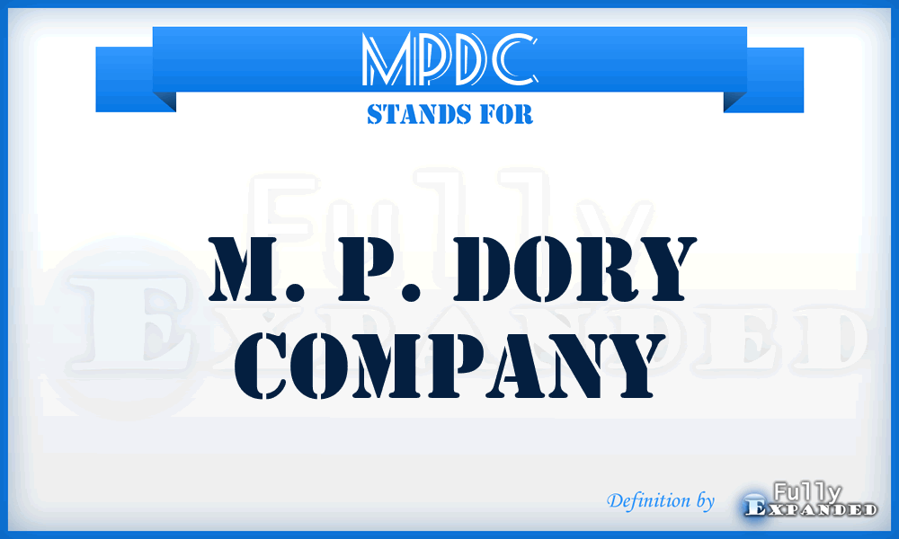 MPDC - M. P. Dory Company
