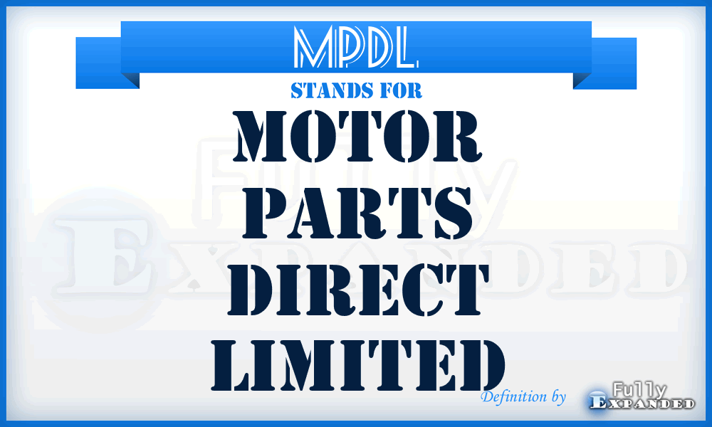 MPDL - Motor Parts Direct Limited