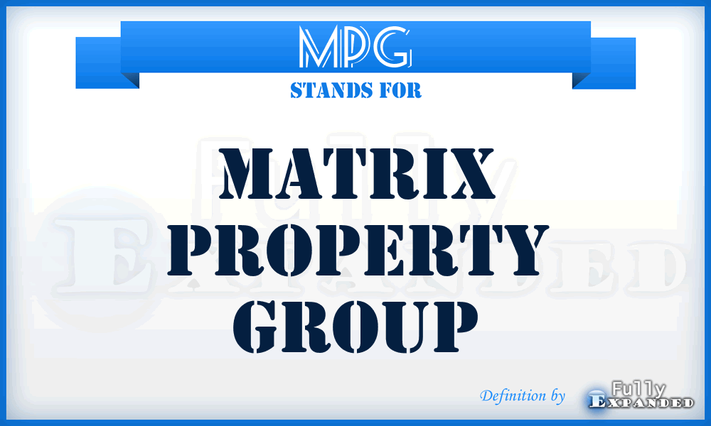 MPG - Matrix Property Group