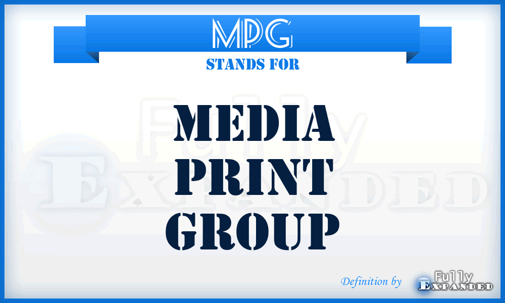 MPG - Media Print Group