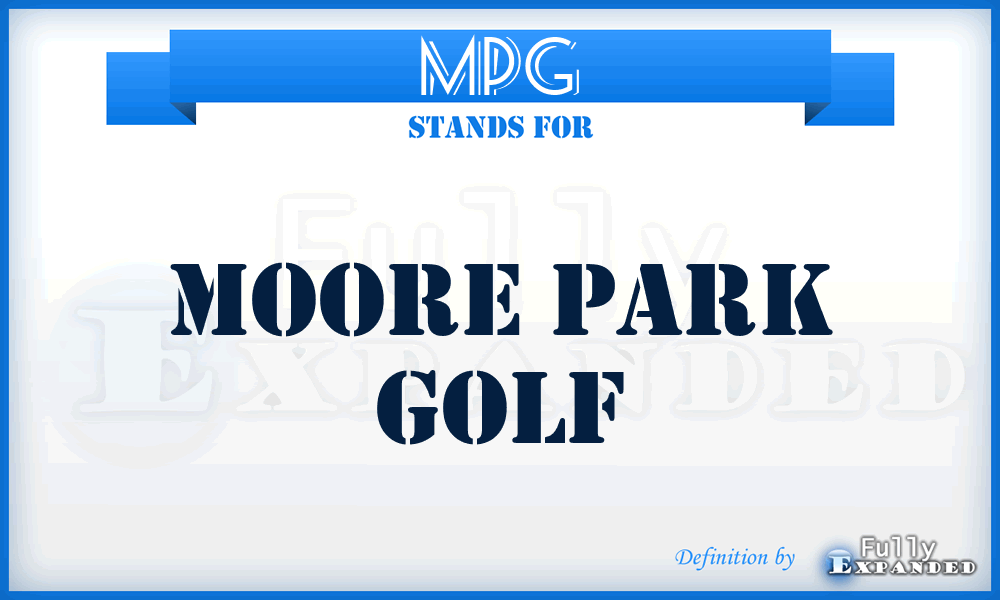 MPG - Moore Park Golf