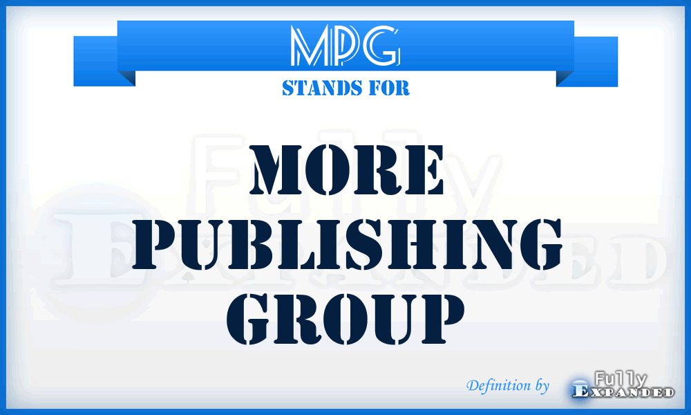 MPG - More Publishing Group