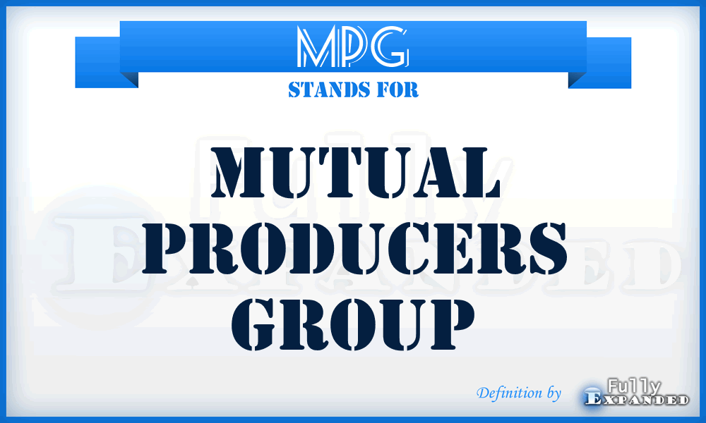 MPG - Mutual Producers Group