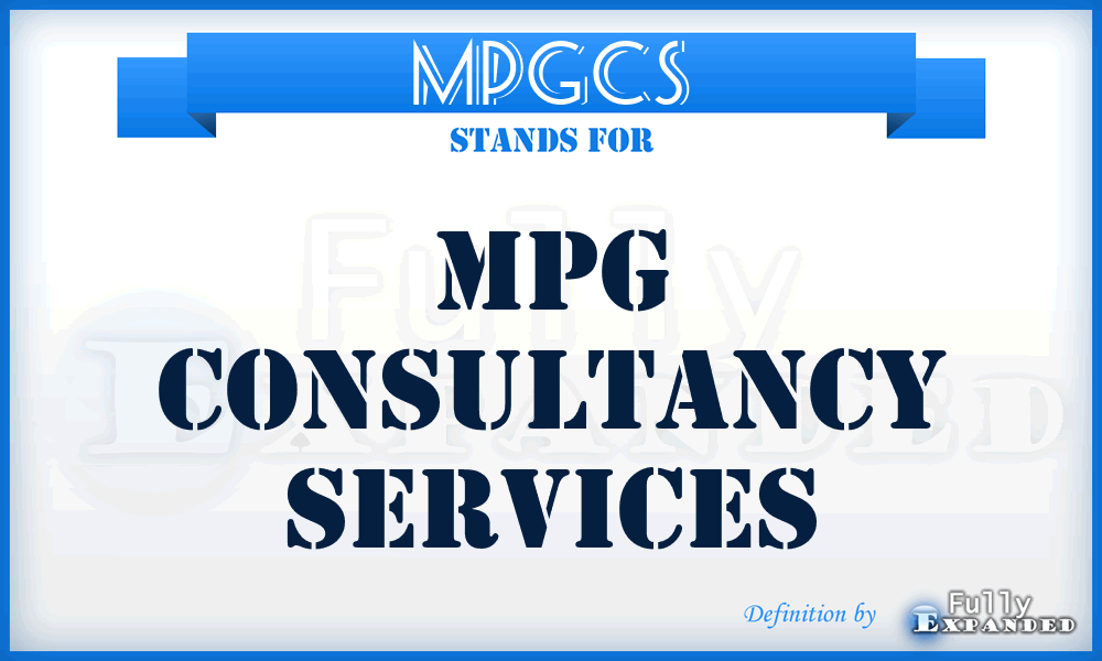 MPGCS - MPG Consultancy Services