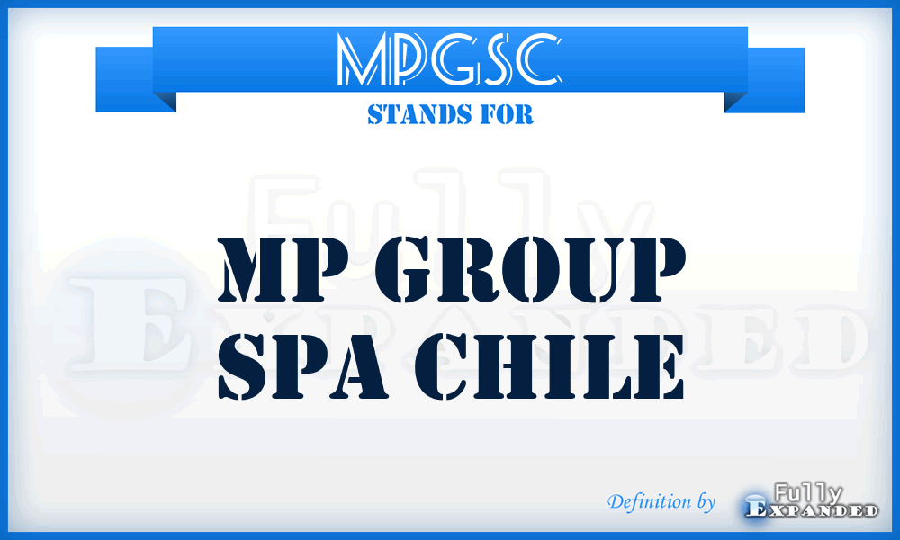 MPGSC - MP Group Spa Chile
