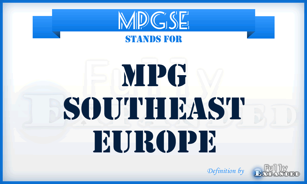 MPGSE - MPG Southeast Europe