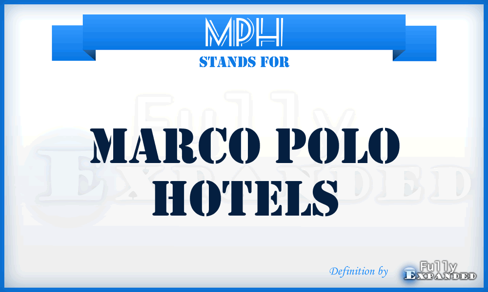 MPH - Marco Polo Hotels