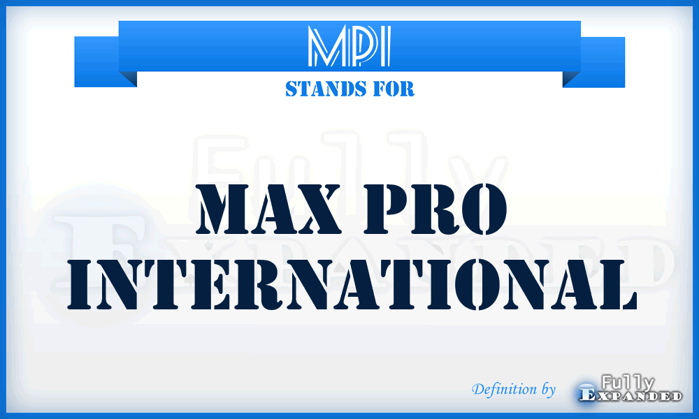 MPI - Max Pro International