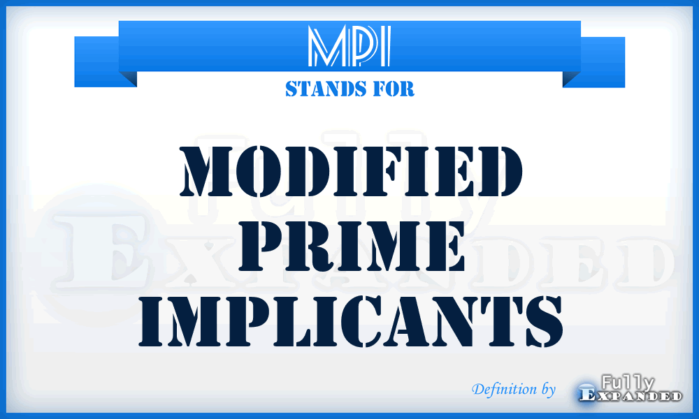 MPI - Modified Prime Implicants