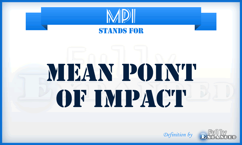 MPI - mean point of impact