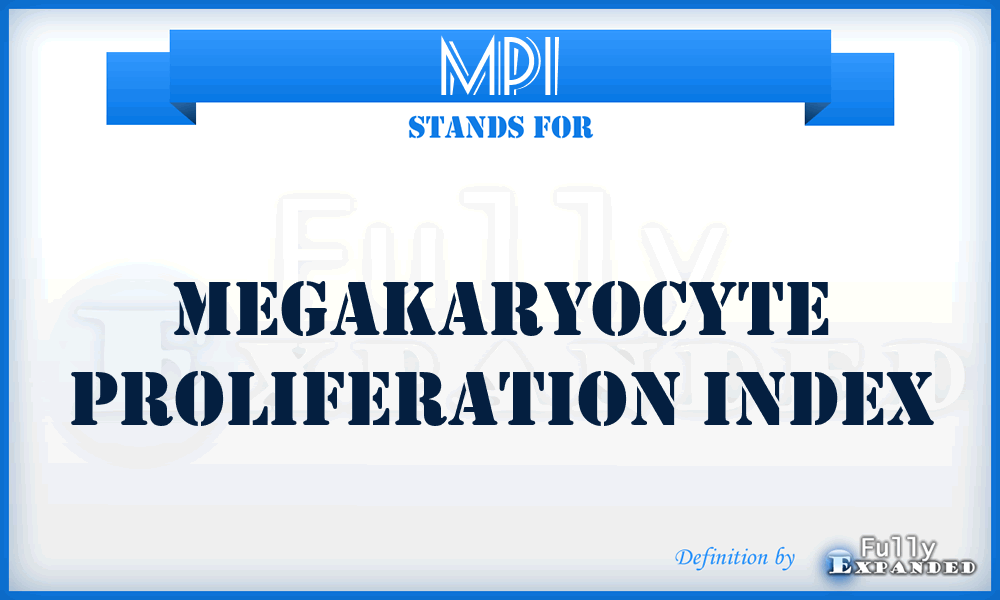 MPI - megakaryocyte proliferation index