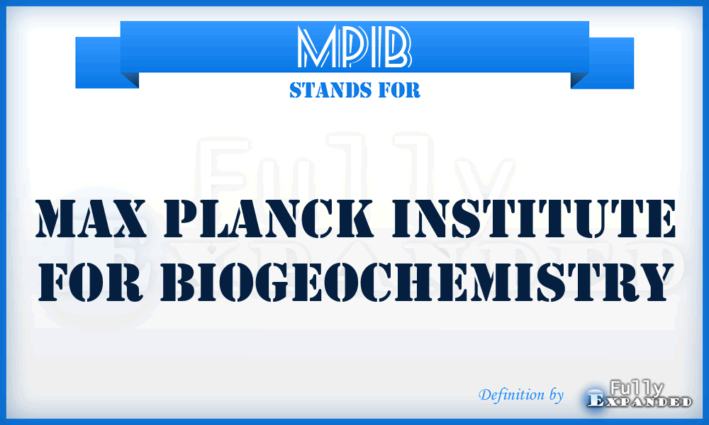 MPIB - Max Planck Institute for Biogeochemistry