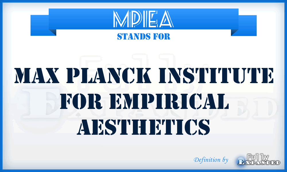MPIEA - Max Planck Institute for Empirical Aesthetics