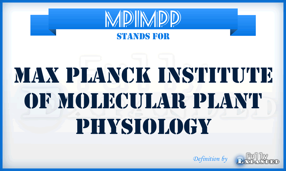 MPIMPP - Max Planck Institute of Molecular Plant Physiology