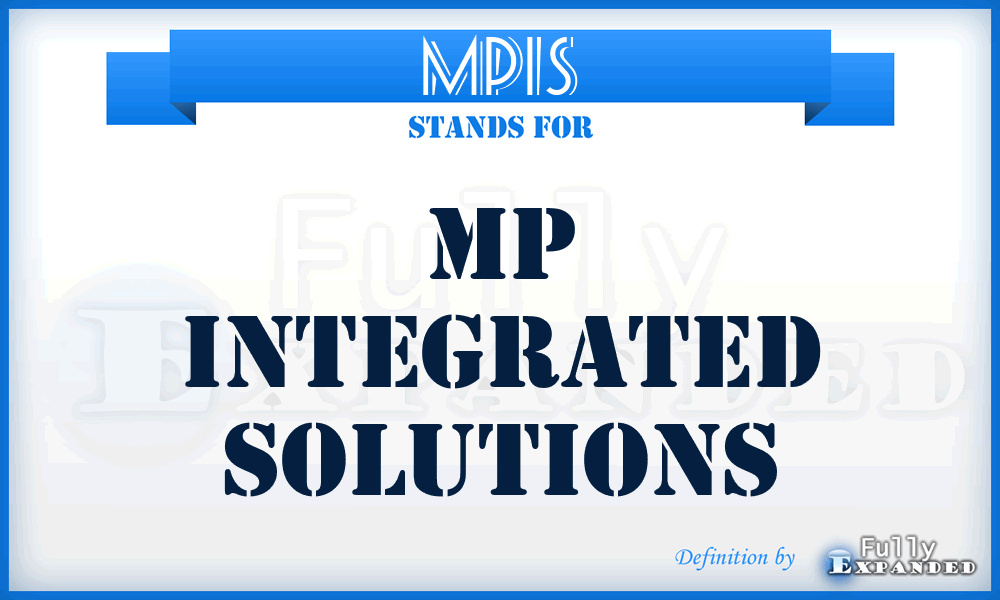 MPIS - MP Integrated Solutions
