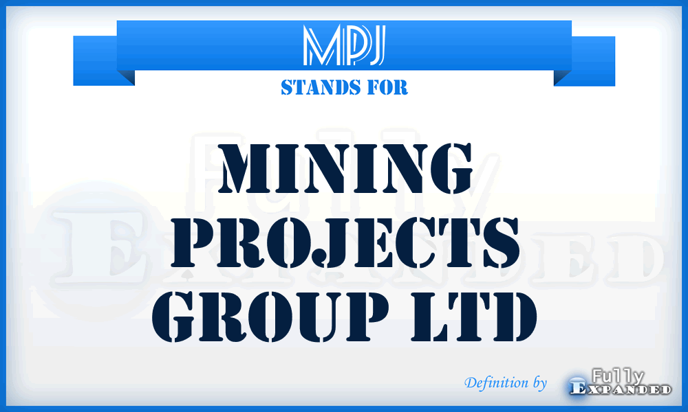 MPJ - Mining Projects Group Ltd