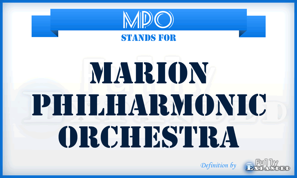 MPO - Marion Philharmonic Orchestra