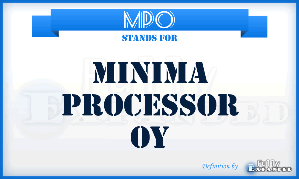 MPO - Minima Processor Oy