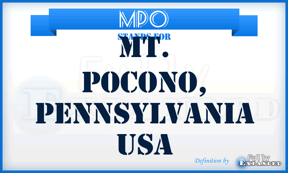 MPO - Mt. Pocono, Pennsylvania USA