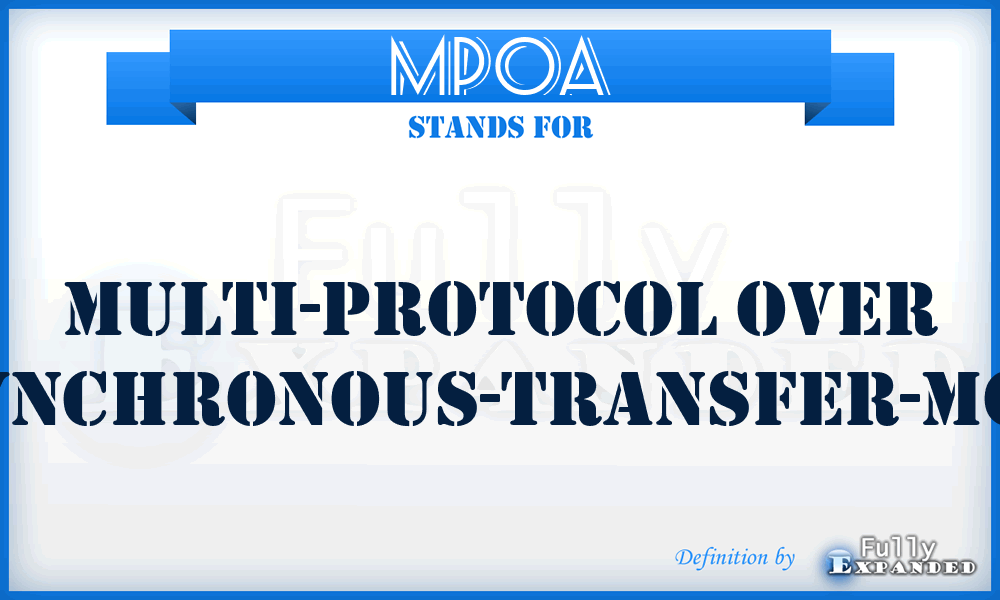 MPOA - multi-protocol over asynchronous-transfer-mode