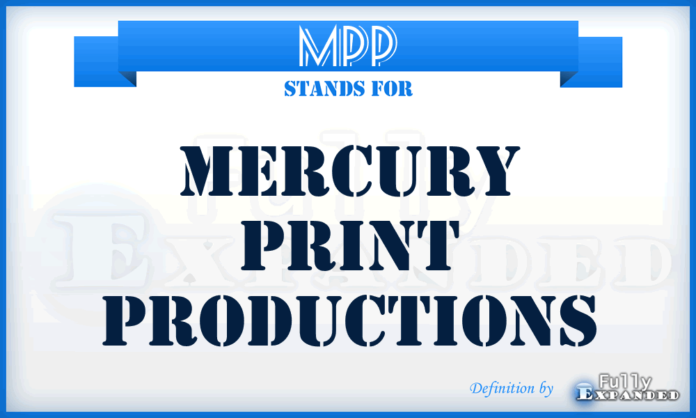 MPP - Mercury Print Productions