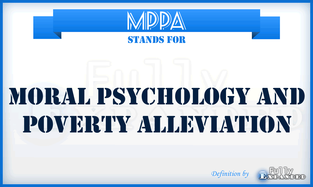 MPPA - Moral Psychology and Poverty Alleviation