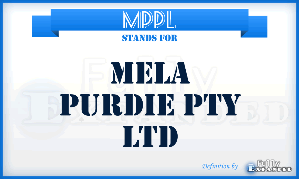 MPPL - Mela Purdie Pty Ltd