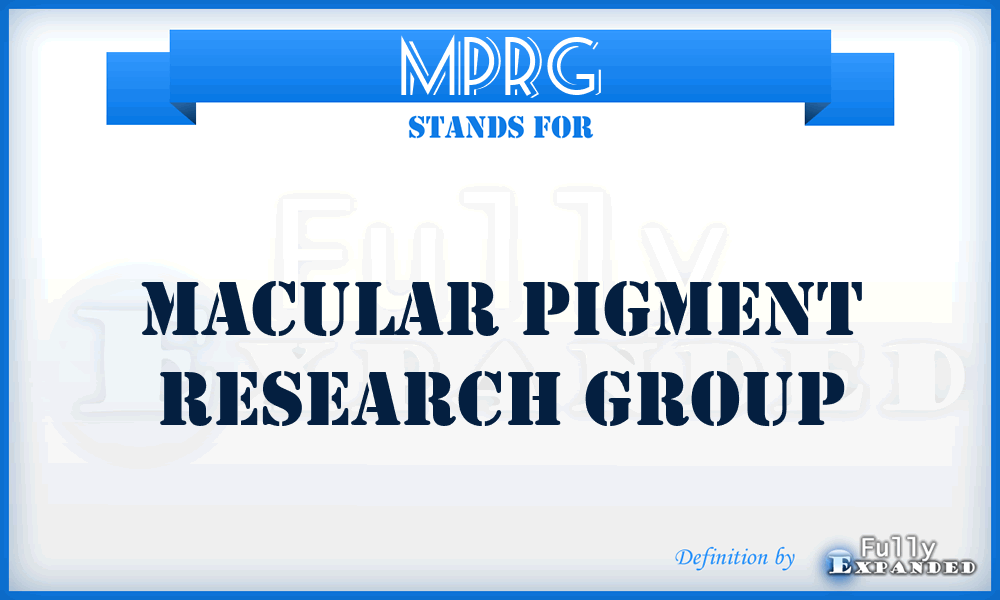 MPRG - Macular Pigment Research Group