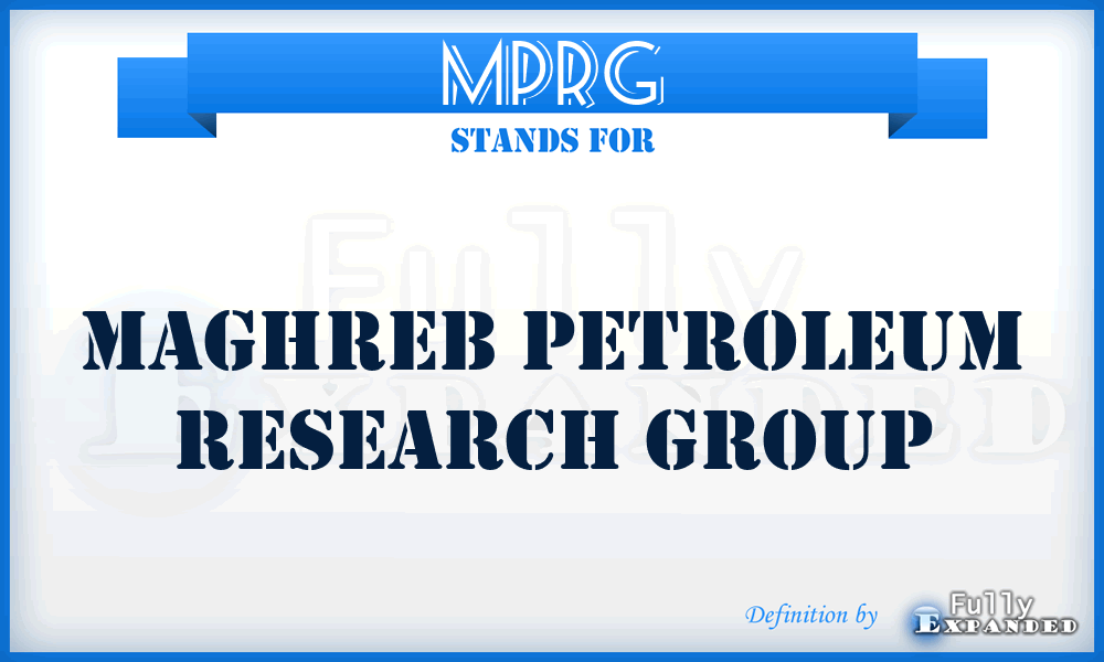 MPRG - Maghreb Petroleum Research Group