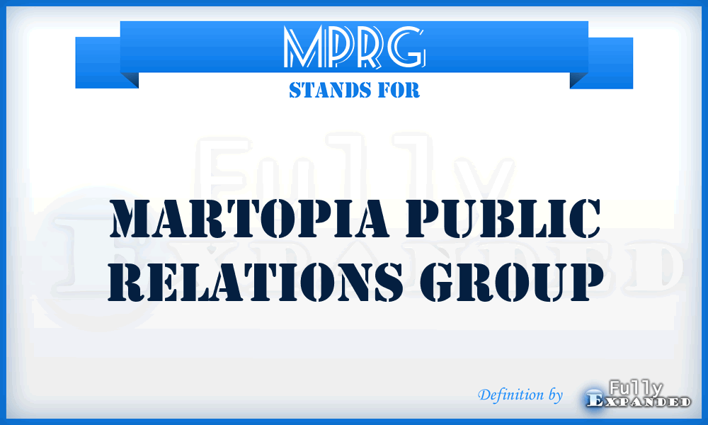 MPRG - Martopia Public Relations Group