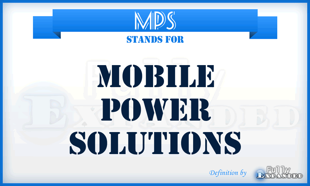 MPS - Mobile Power Solutions