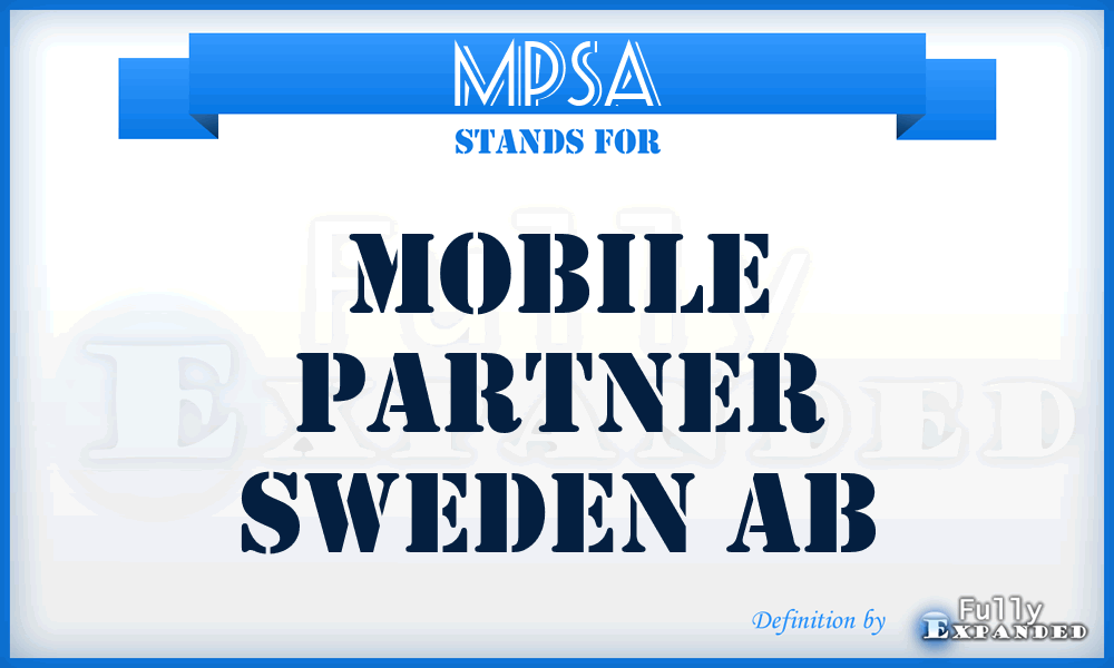 MPSA - Mobile Partner Sweden Ab