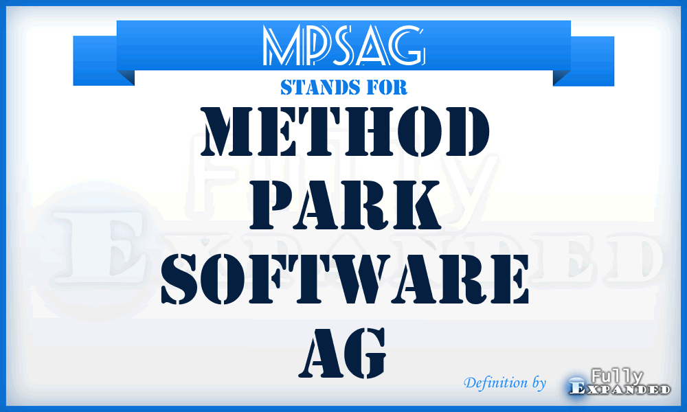 MPSAG - Method Park Software AG