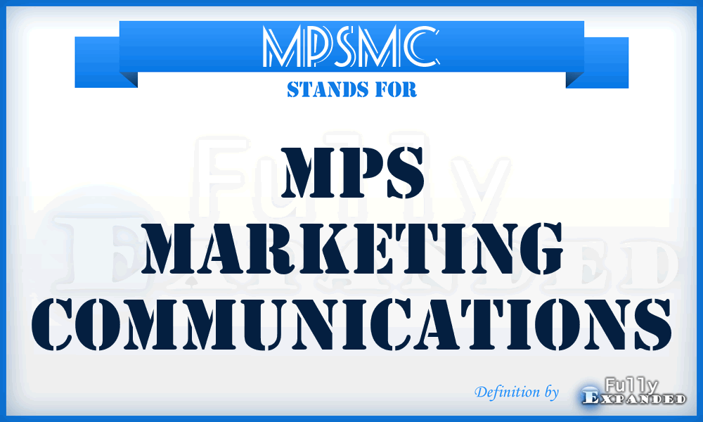 MPSMC - MPS Marketing Communications