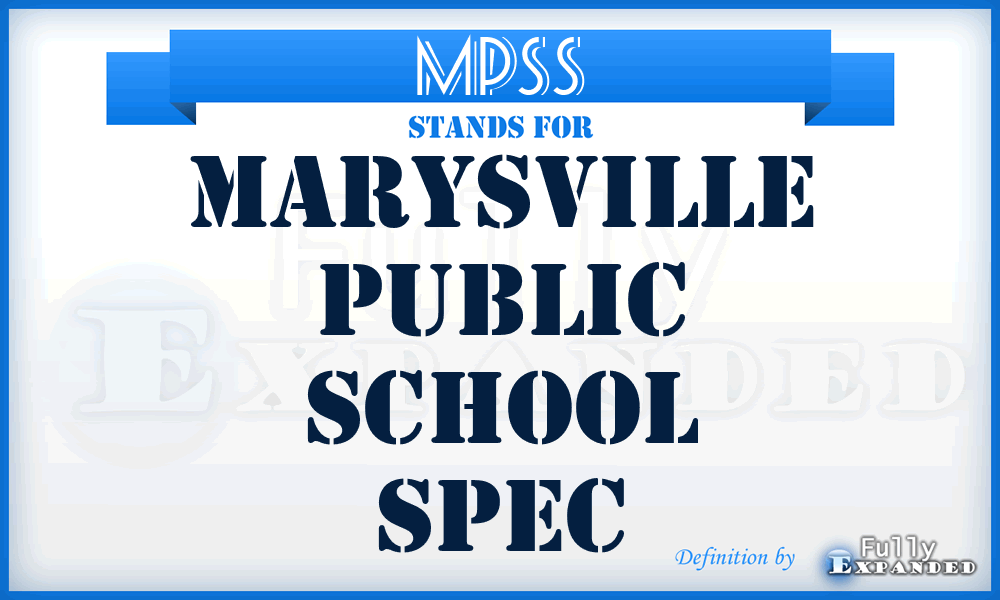 MPSS - Marysville Public School Spec
