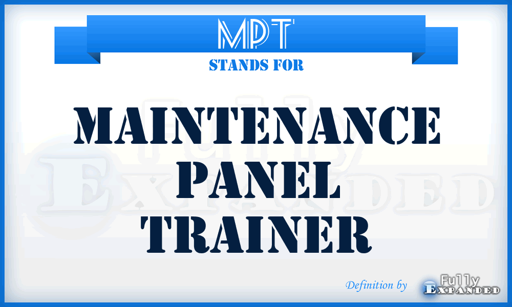 MPT - Maintenance Panel Trainer