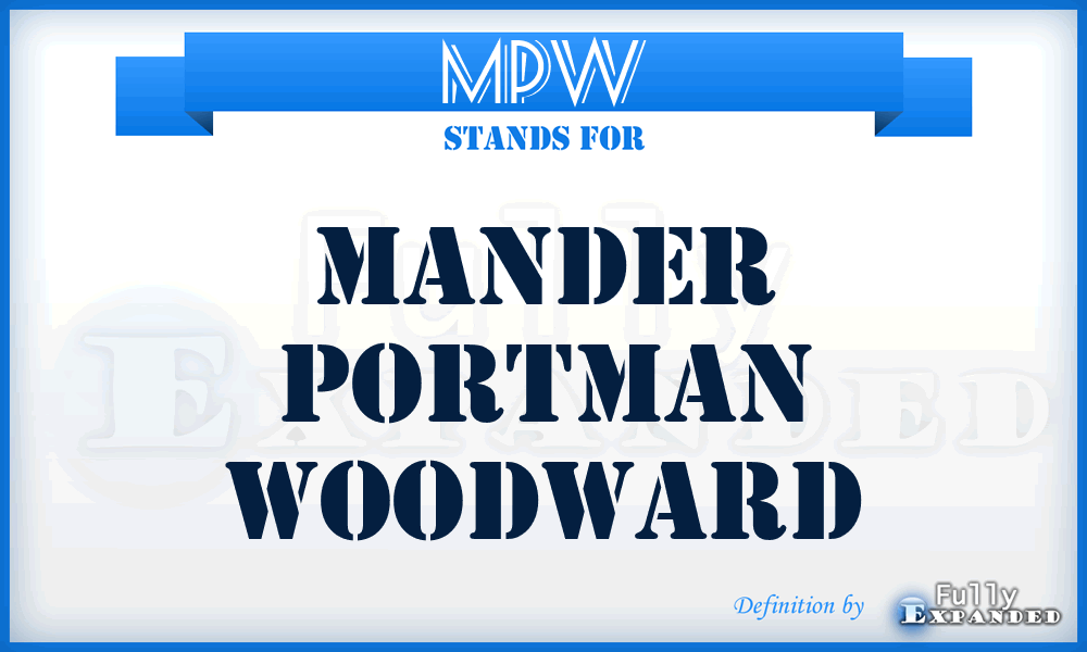 MPW - Mander Portman Woodward
