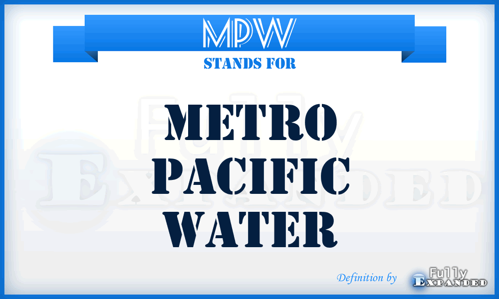 MPW - Metro Pacific Water