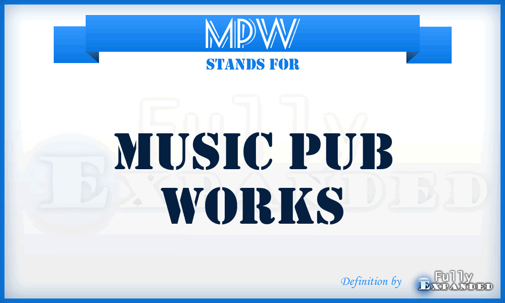 MPW - Music Pub Works