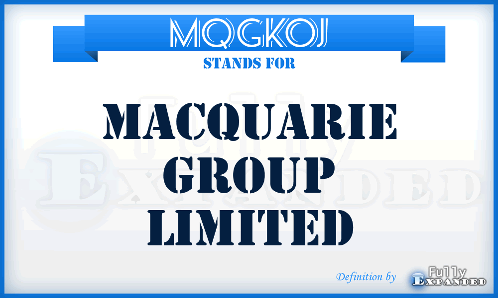 MQGKOJ - Macquarie Group Limited