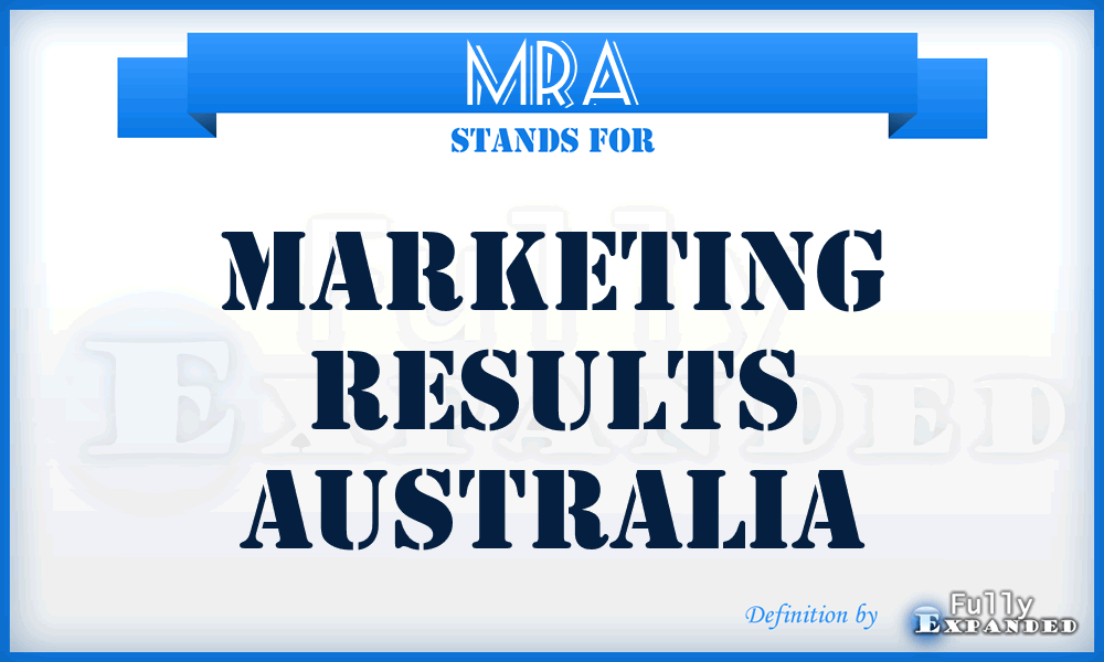 MRA - Marketing Results Australia