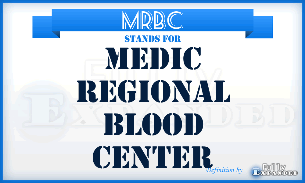 MRBC - Medic Regional Blood Center