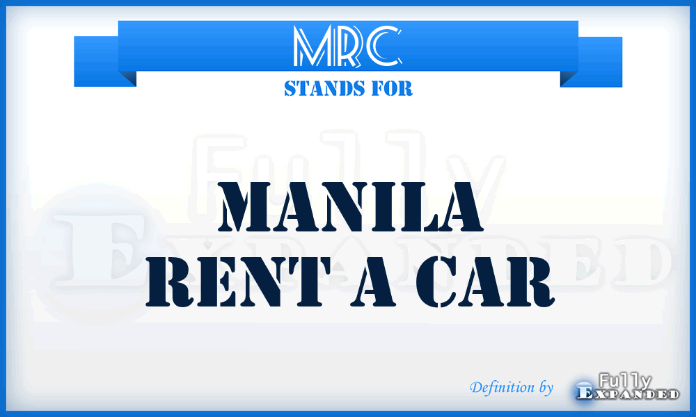 MRC - Manila Rent a Car