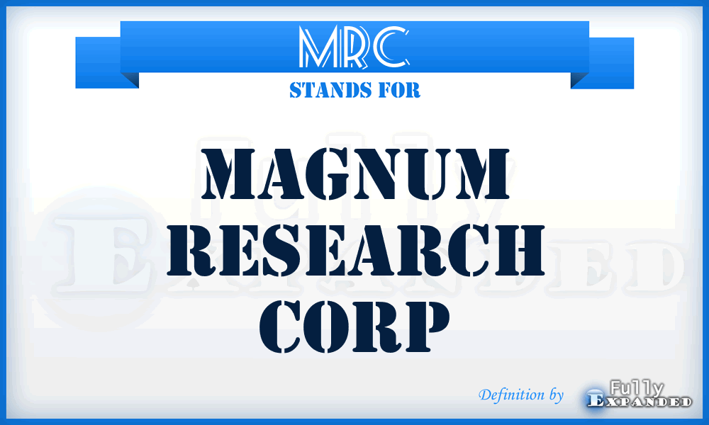 MRC - Magnum Research Corp