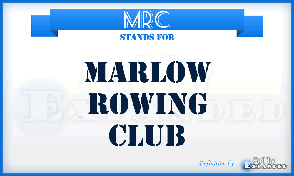 MRC - Marlow Rowing Club