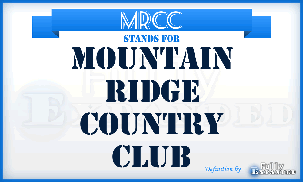 MRCC - Mountain Ridge Country Club