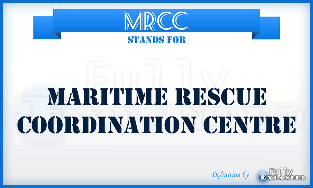 MRCC - Maritime Rescue Coordination Centre