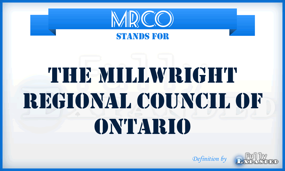 MRCO - The Millwright Regional Council of Ontario