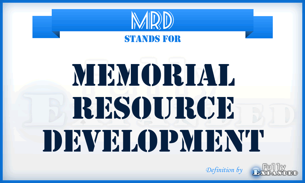 MRD - Memorial Resource Development