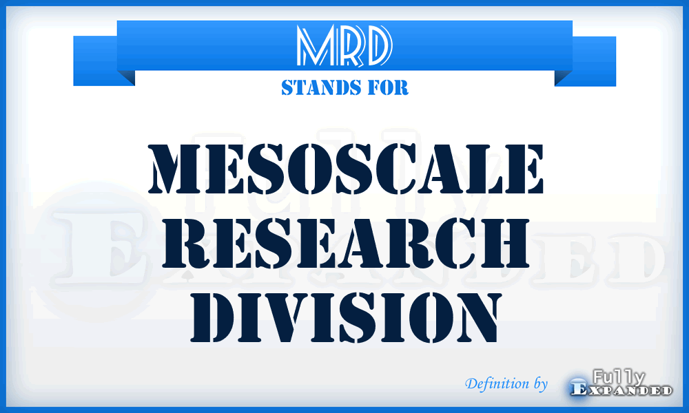 MRD - Mesoscale Research Division